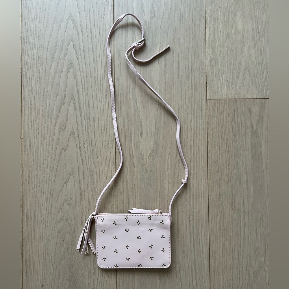 Bonpoint Pink Cherry Print Shoulder Bag.